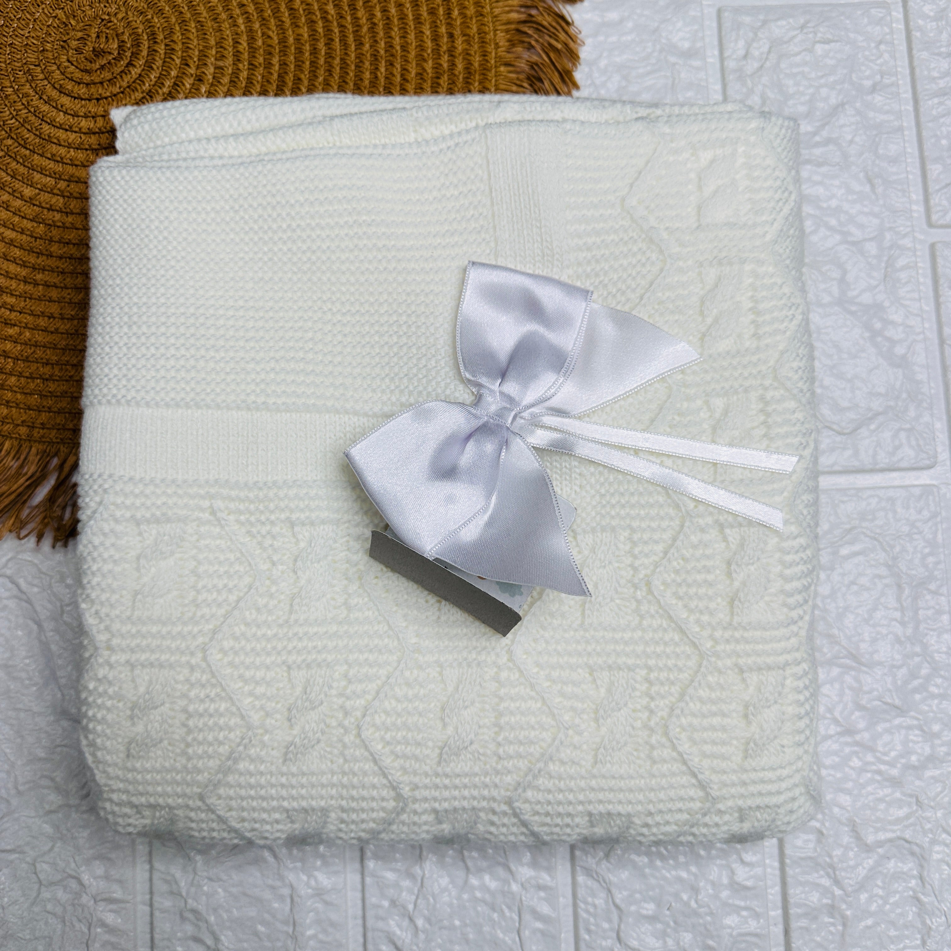 Coperta Misto filo Dim:75x90 bianca