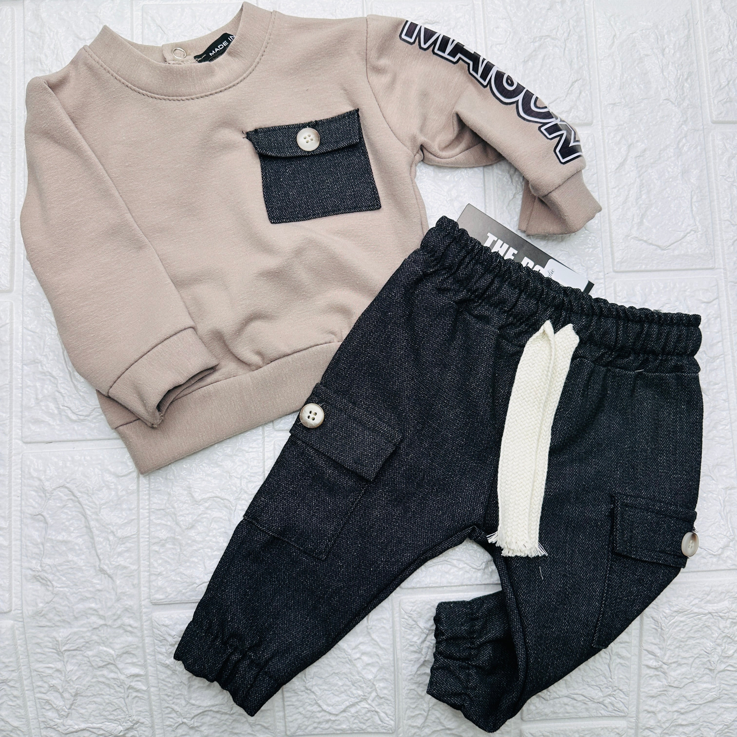Completo jeans Felpa Bimbo