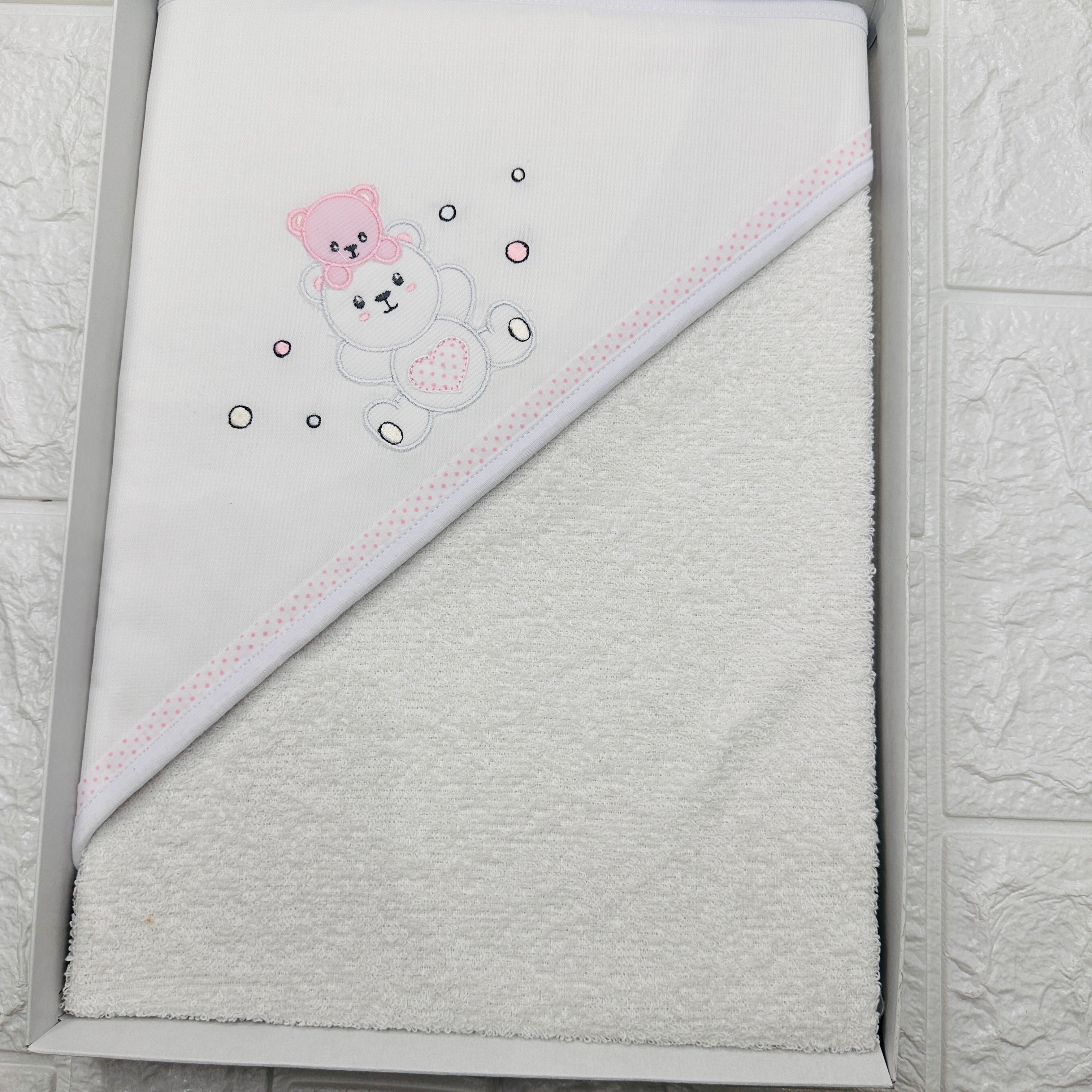 Accappatoio neonata rosa ART AT001148