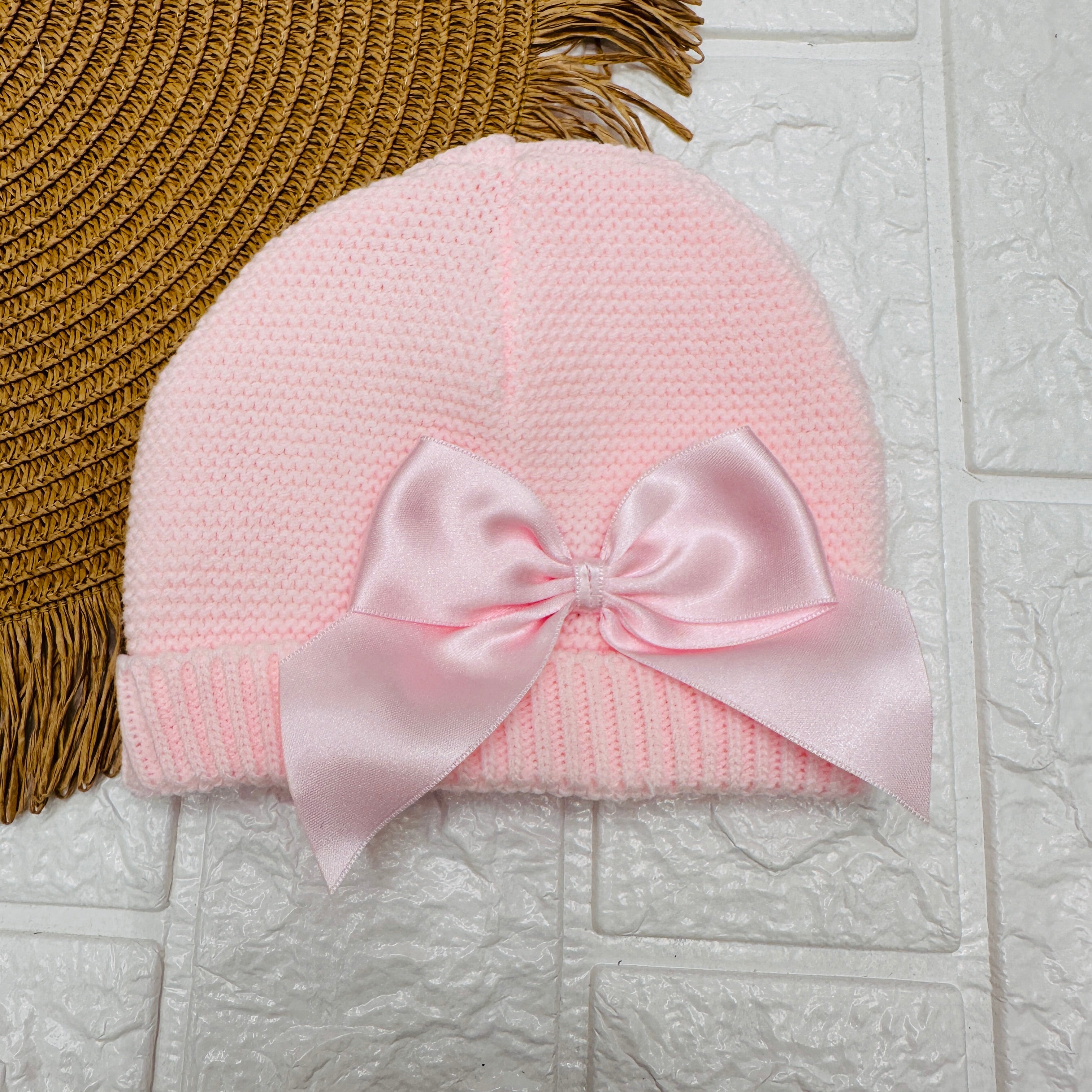 Cappello fiocco rosa