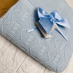 Coperta Misto filo Dim:75x90 Celeste
