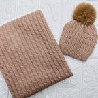 Cappello + scialle Marrone