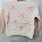 Maglioncino bimba Fiocchettini rosa