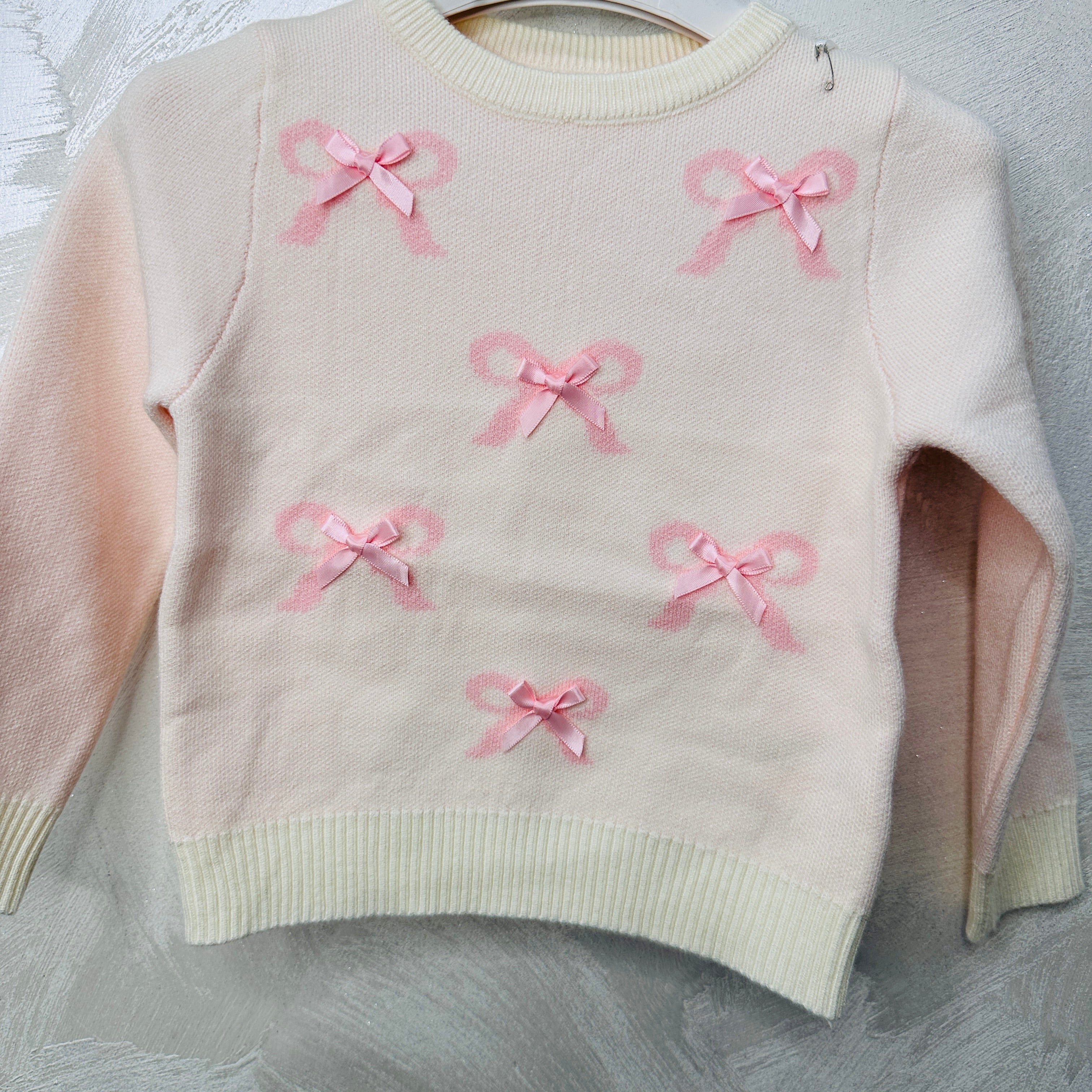 Maglioncino bimba Fiocchettini rosa