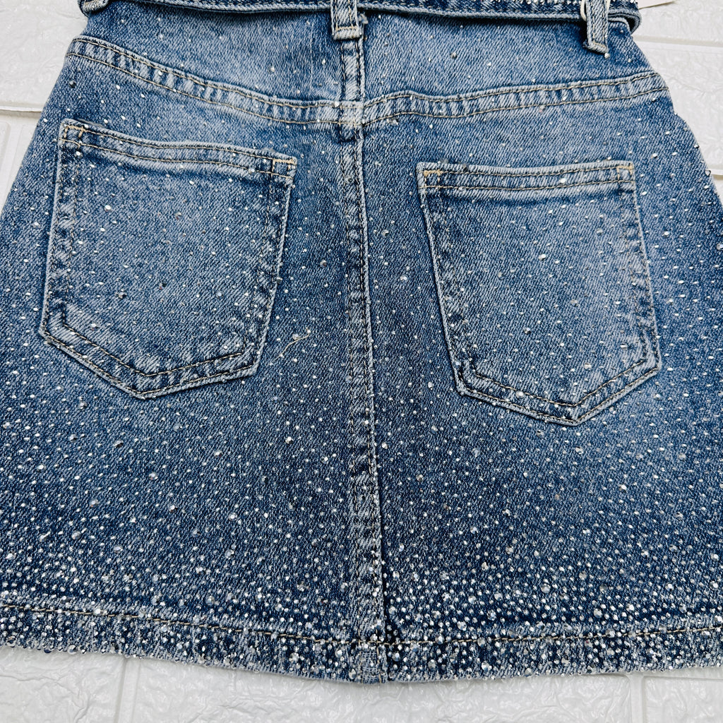 Gonna Jeans Bimba Brillantini Z54