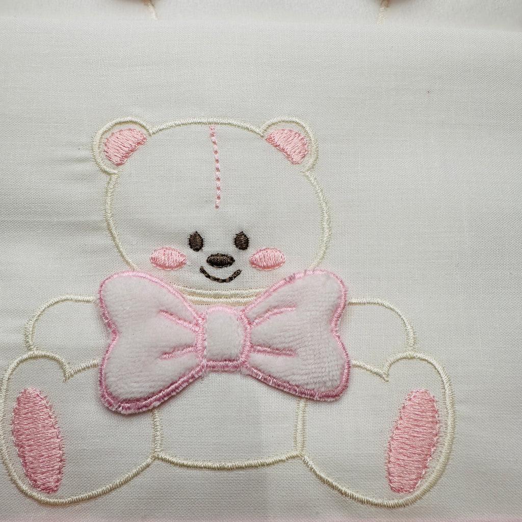 Set completo ciniglia Orso fiocco rosa 35411