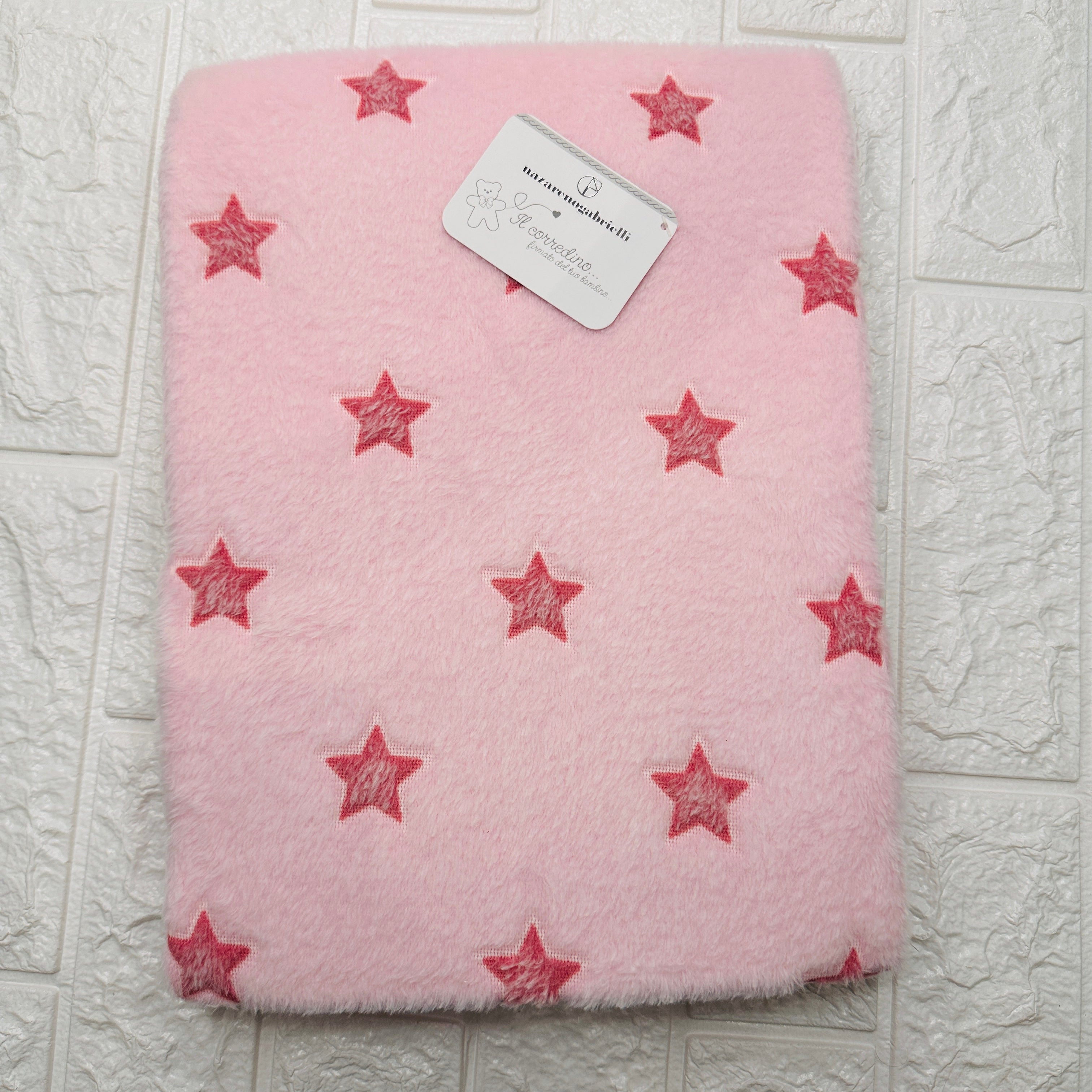 Coperta in Pile Stelle rosa