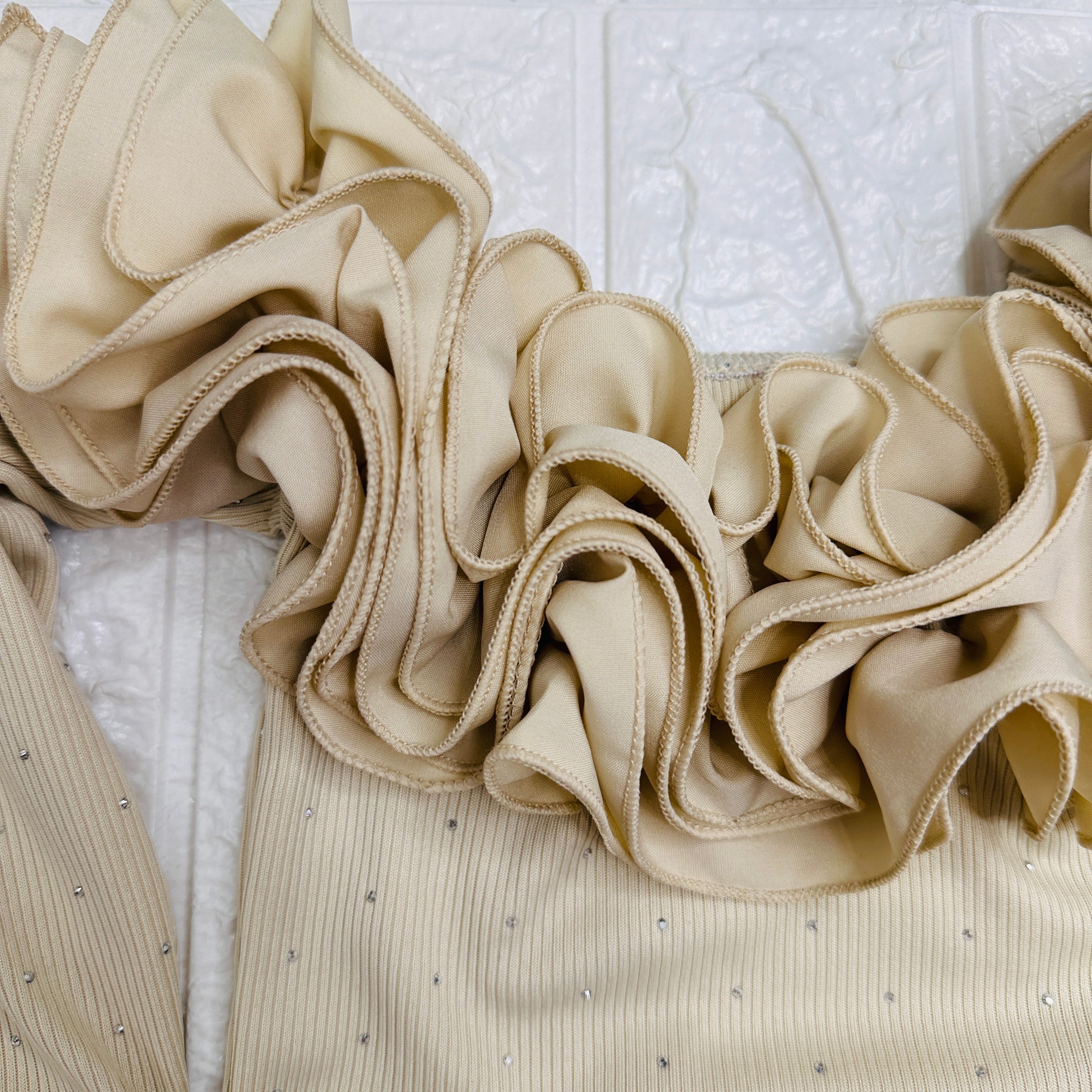 Body strass beige
