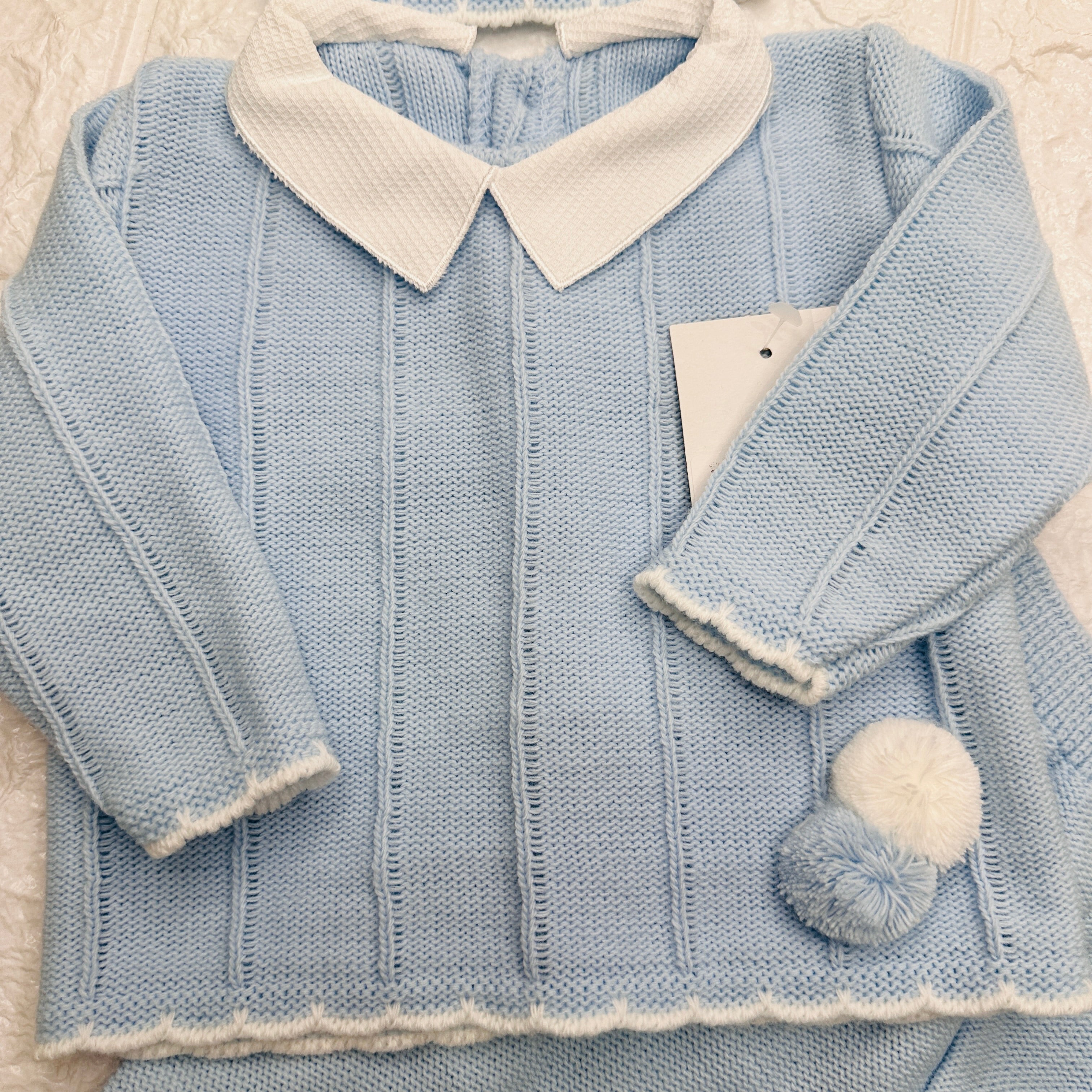 Completo Celeste Righe  242214