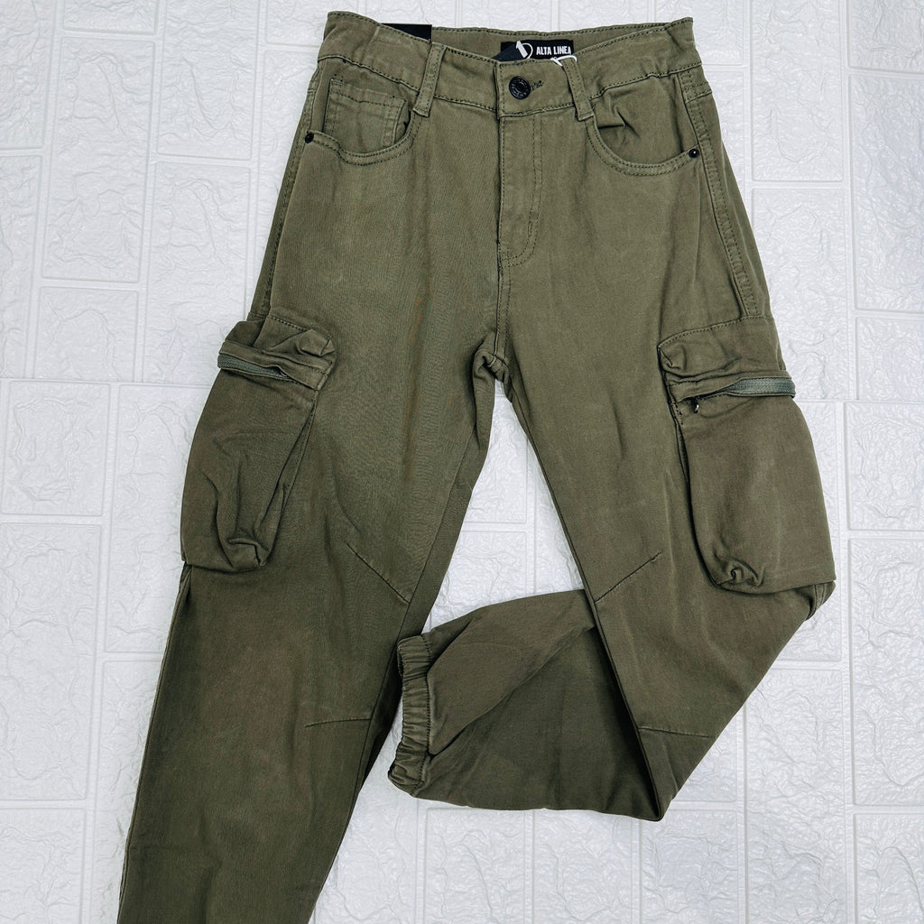 Pantalone cargo verde