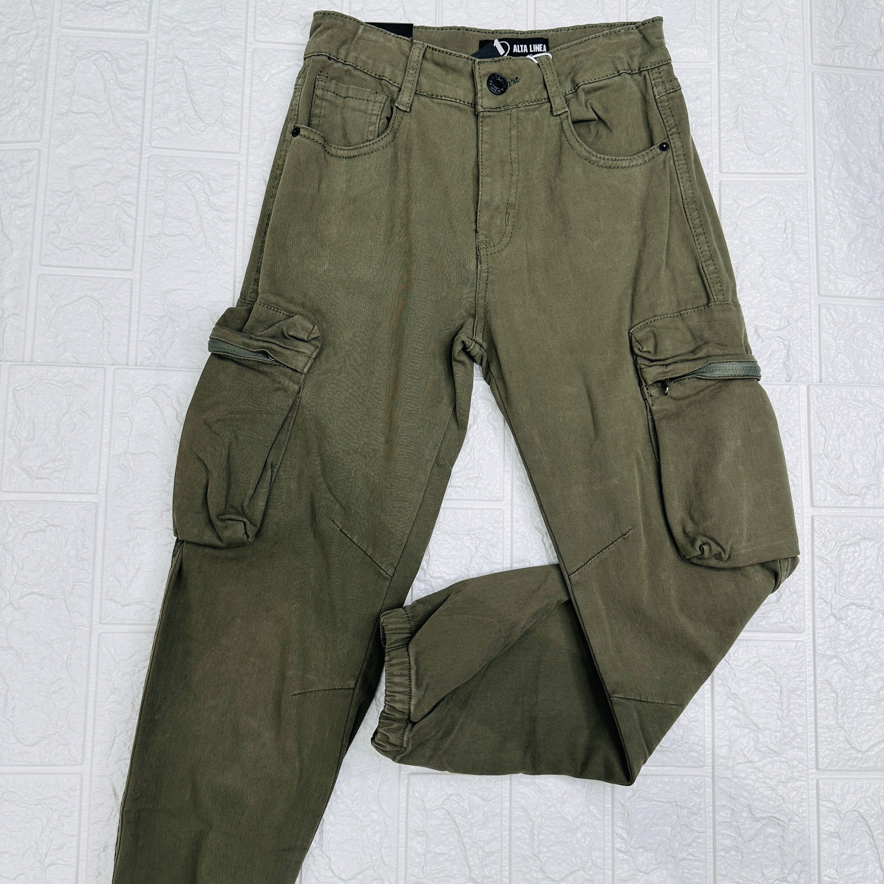 Pantalone cargo verde