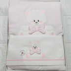 Set completo ciniglia Orso fiocco rosa 35411