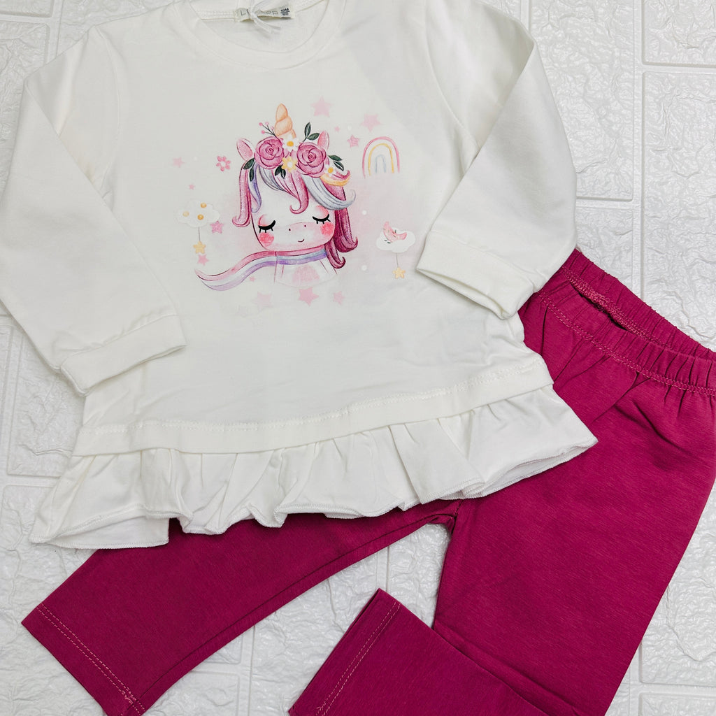 Maglia e leggings unicorno
