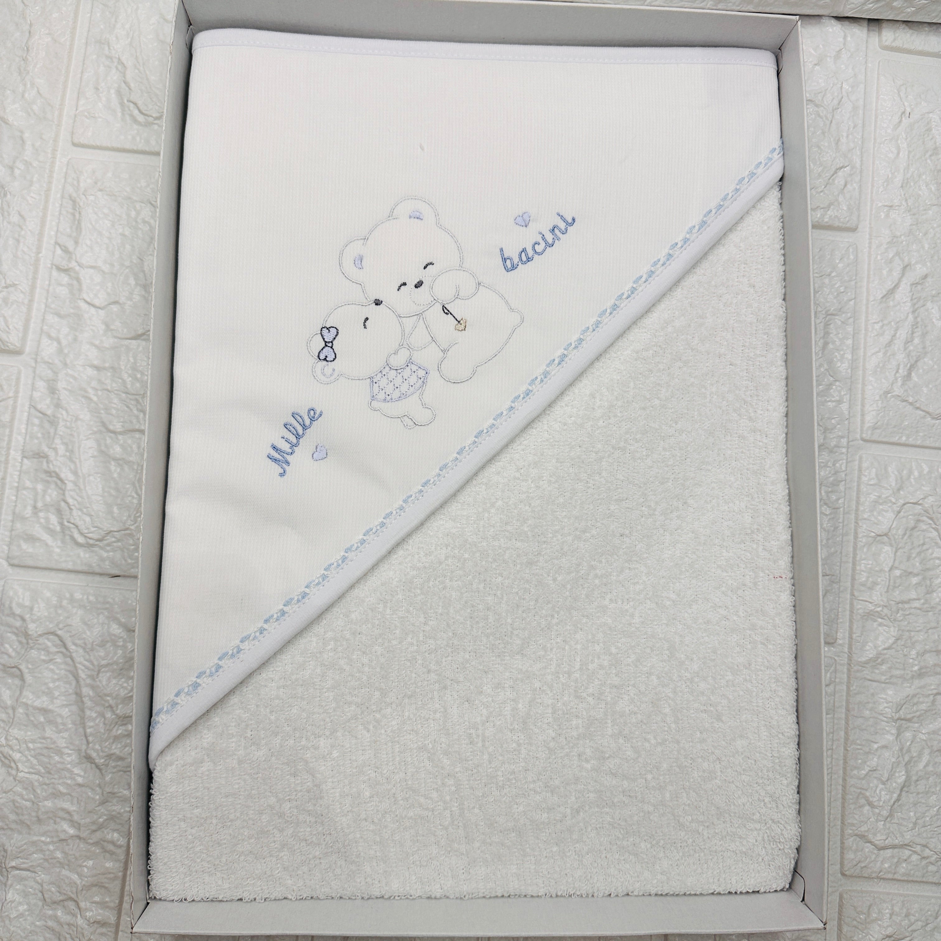 Accappatoio neonato celeste ARTAT001150