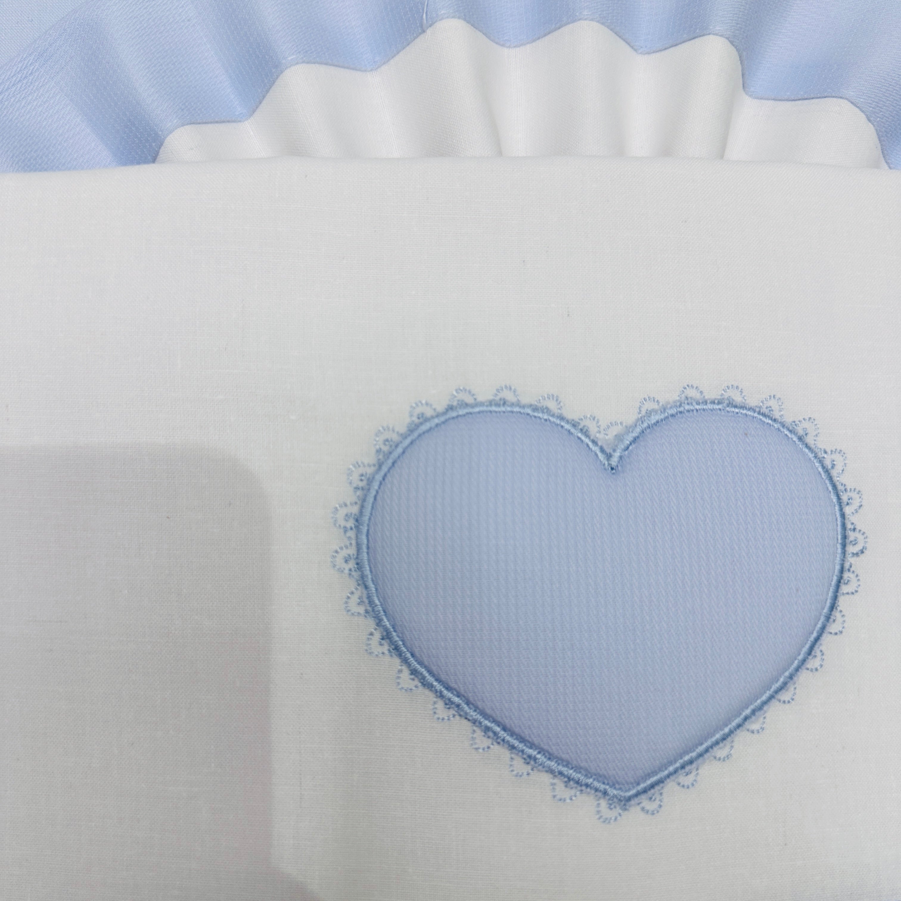 Lenzuola culla cuore Celeste 🩵 ART LL018105R