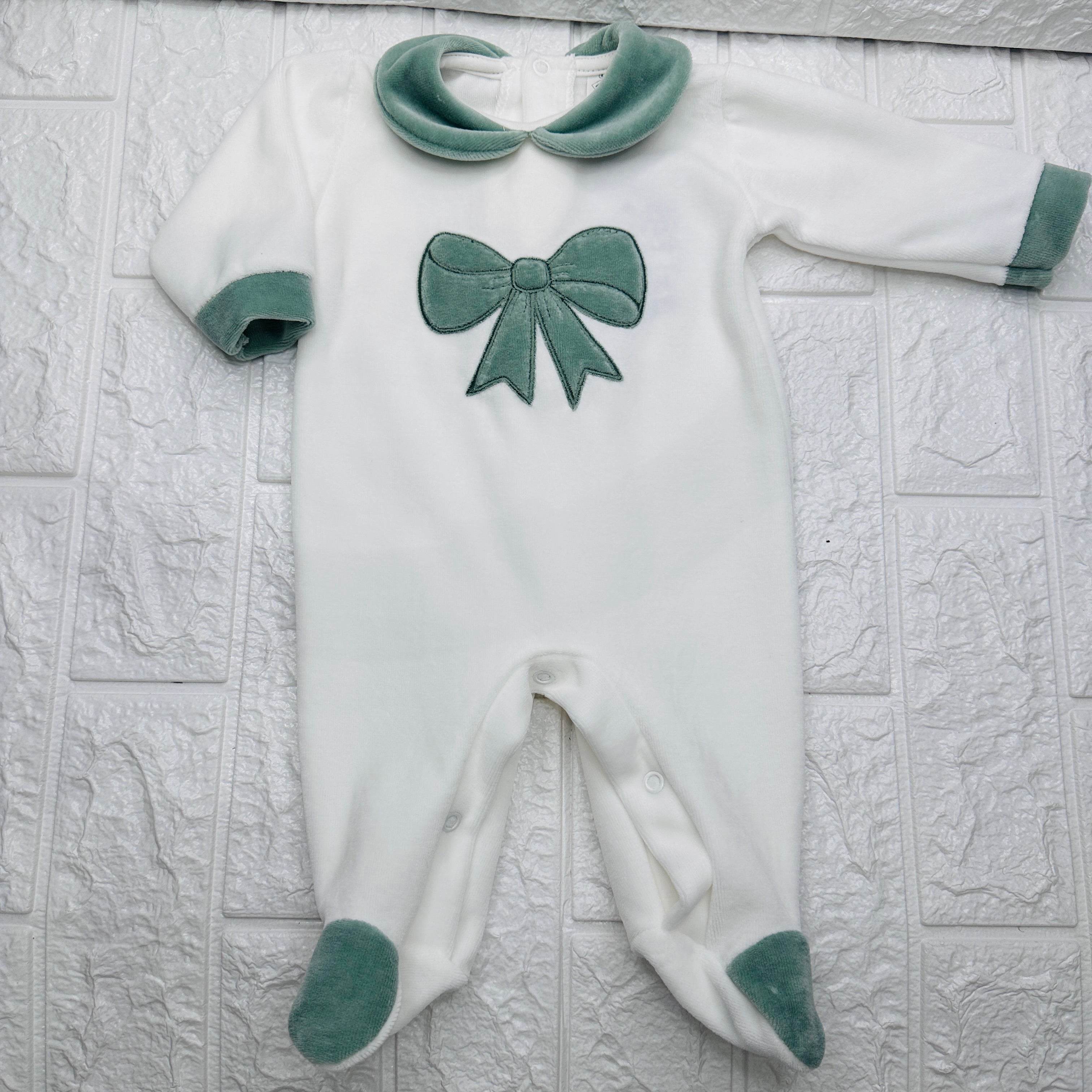 Tutina ciniglia fiocco Verde 30413