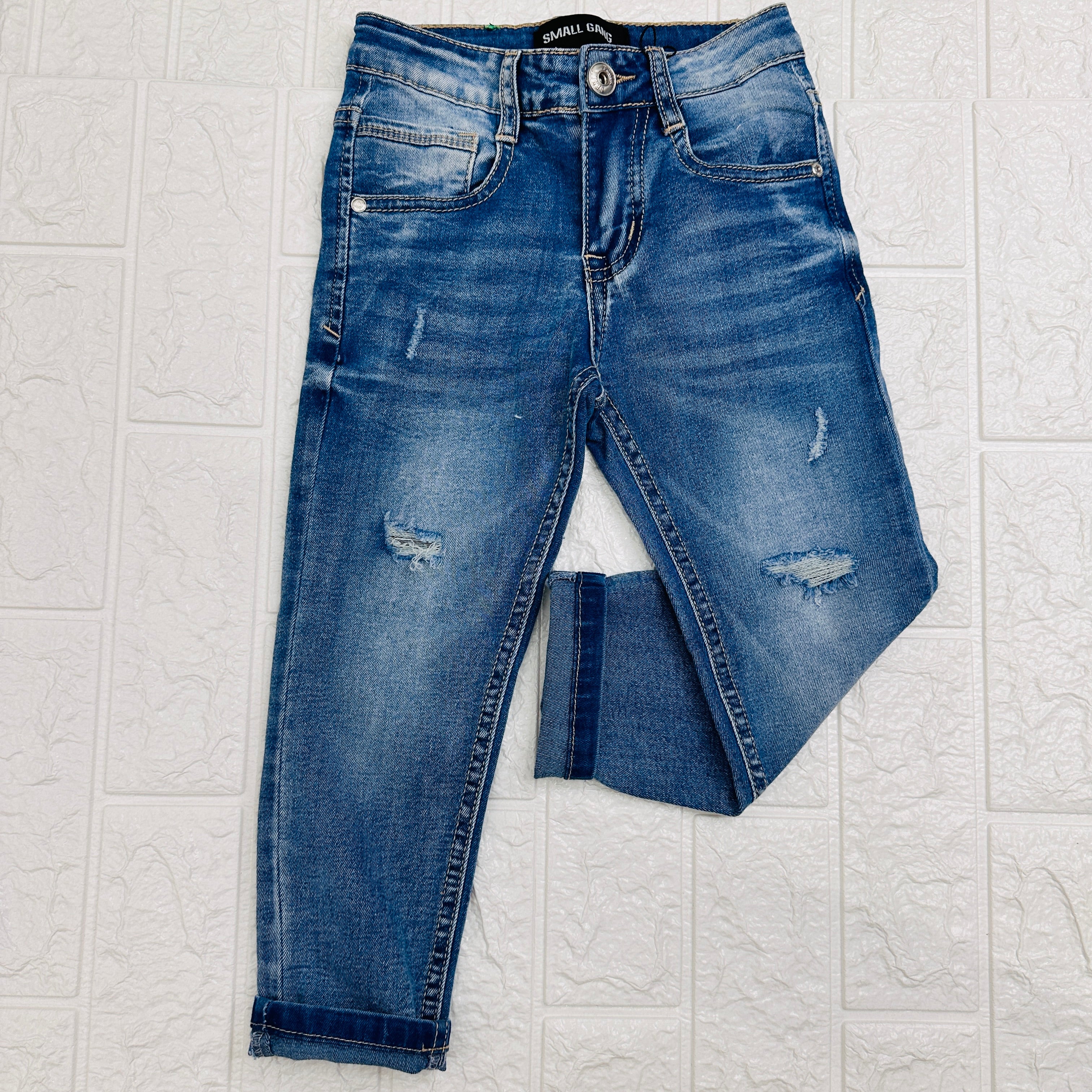 Jeans sfumato gamba stretta