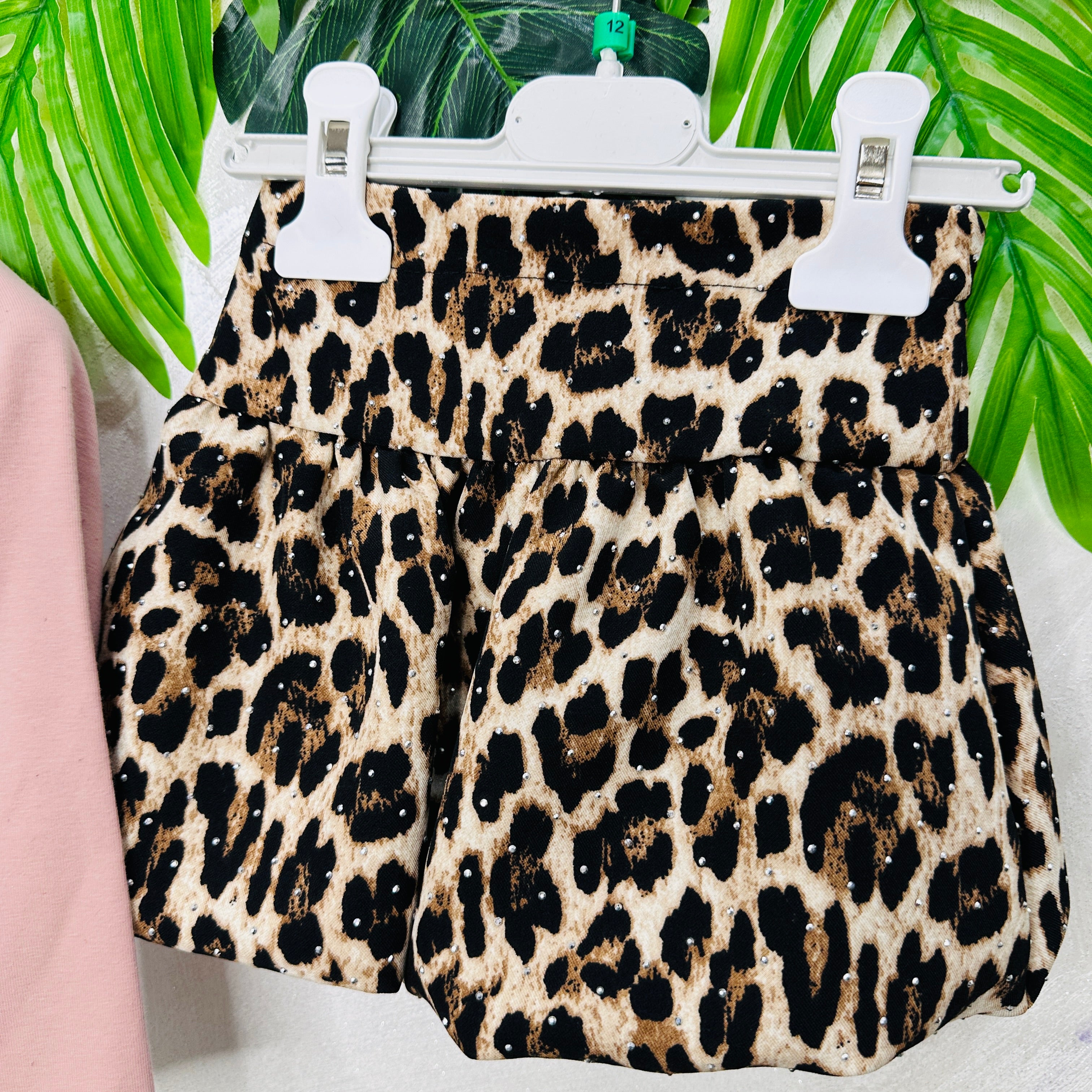 Completo Fiocco Leopardo Rosa