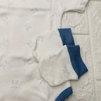 Set 4 pezzi neonato in Ciniglia celeste