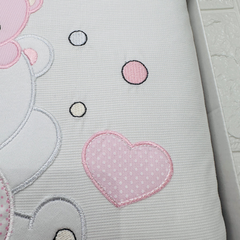 Set completo carrozzina orso rosa Suona