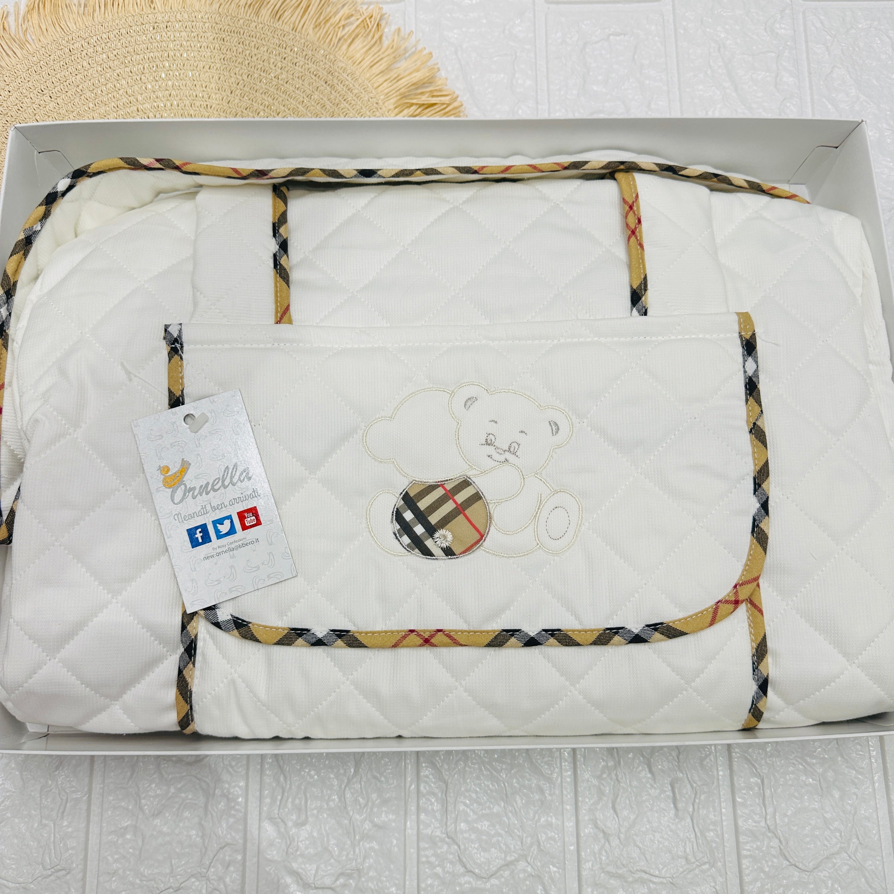 Borsa Nascita orsetti Barbery                dim 45x30x18