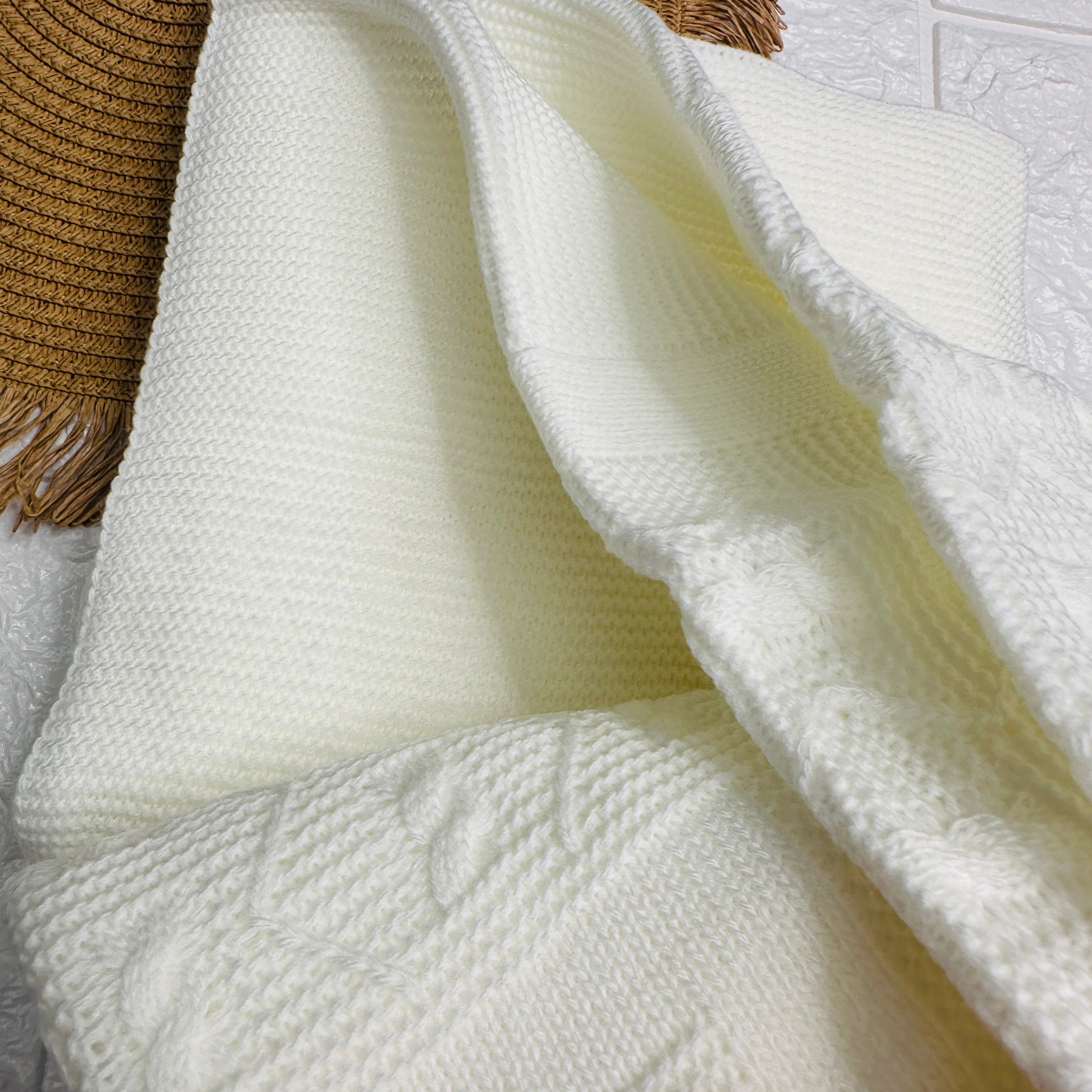 Coperta Misto filo Dim:75x90 bianca