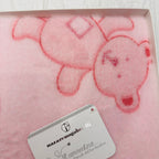 Coperta in pile Orso rosa