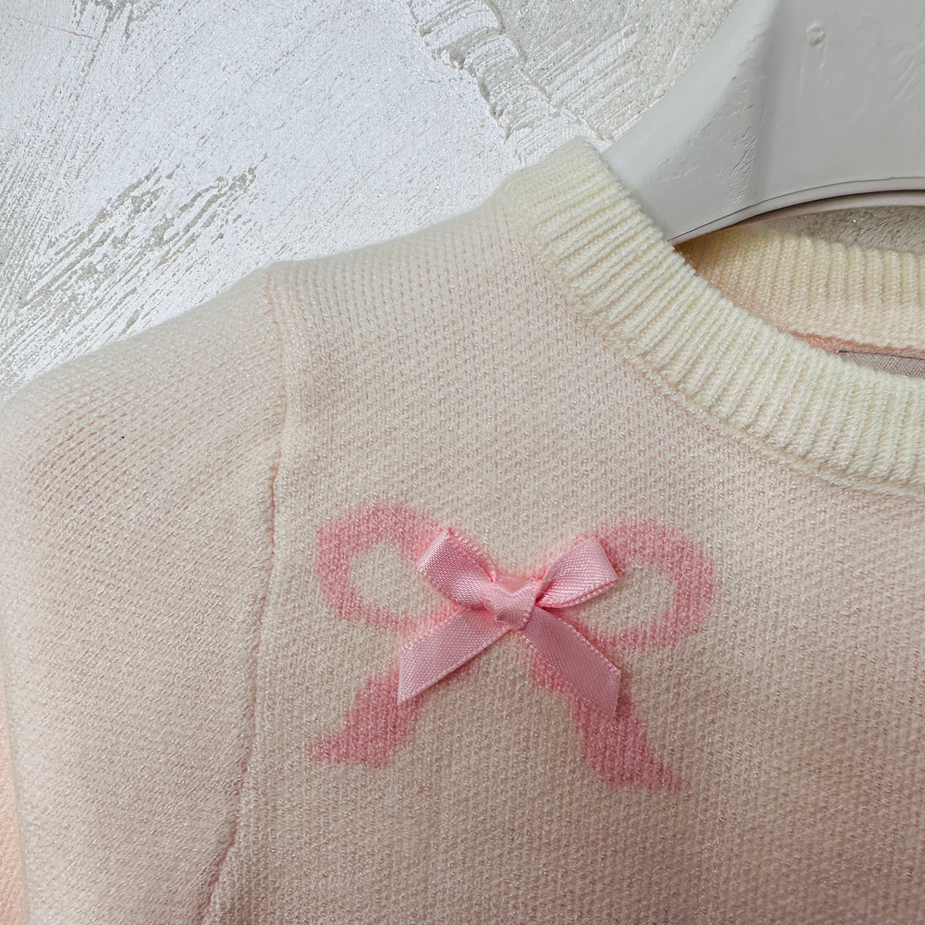 Maglioncino bimba Fiocchettini rosa