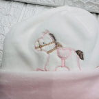 Cappello e Babbucce Ciniglia cavallino Rosa