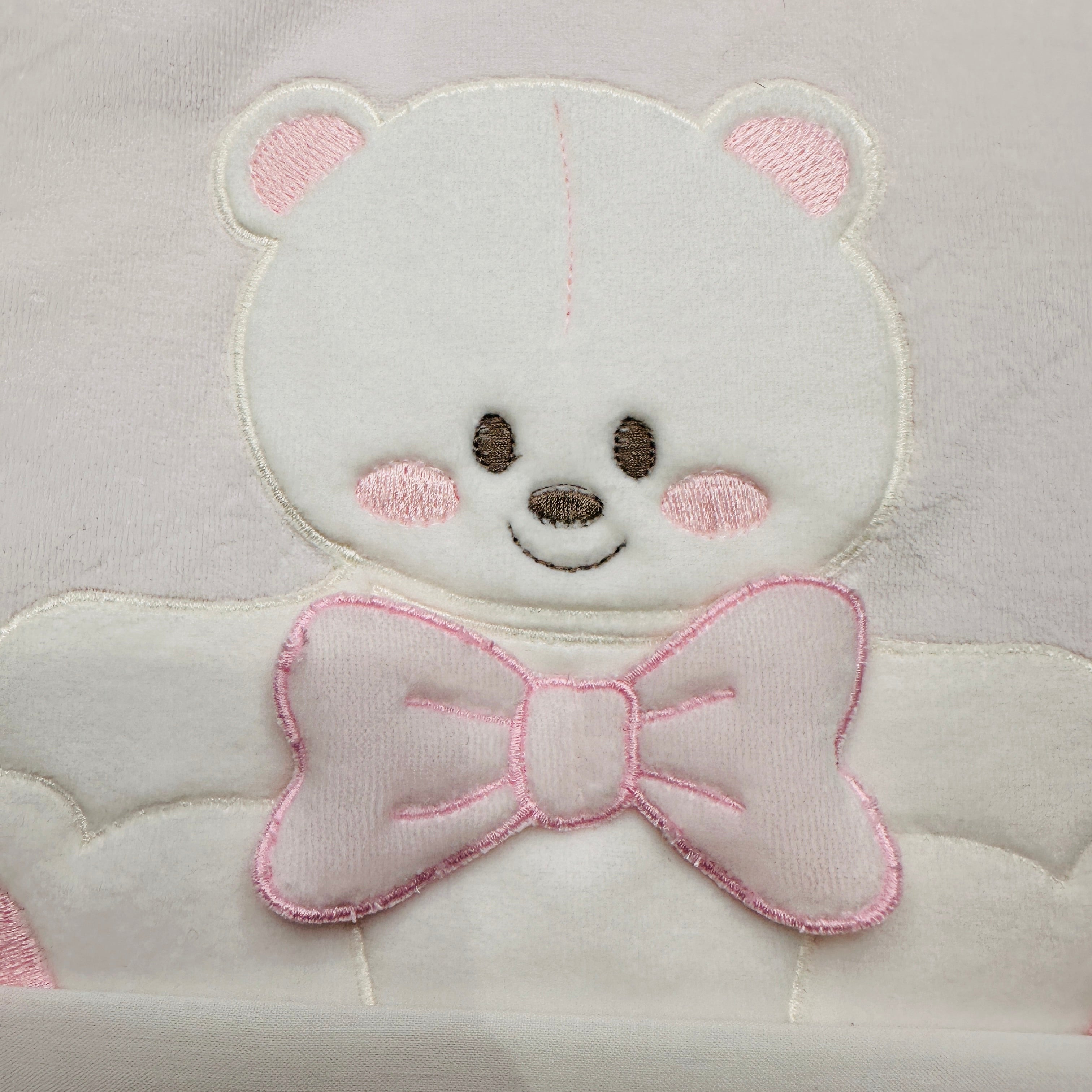 Set completo ciniglia Orso fiocco rosa 35411