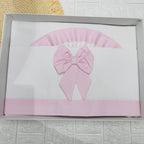 Lenzuola carrozzina fiocco rosa ART LC015104