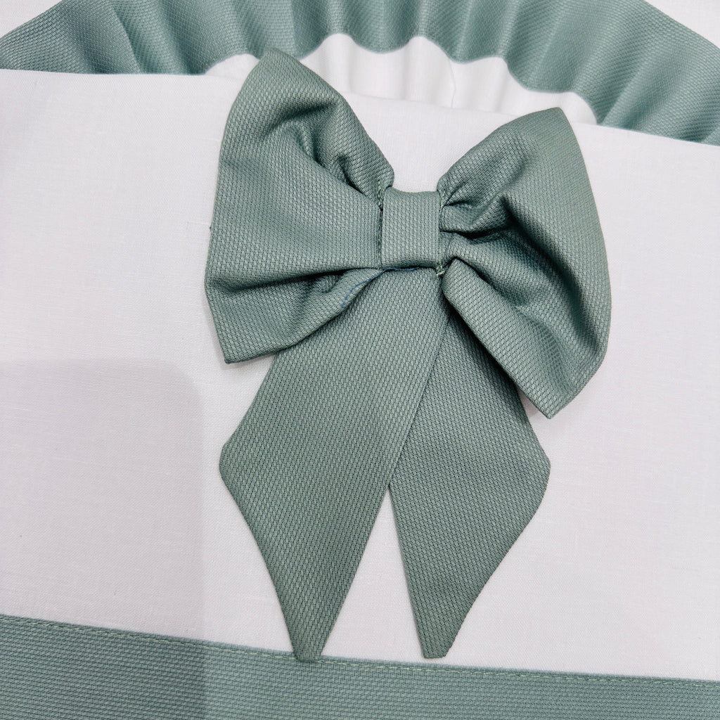 Lenzuola carrozzina fiocco verde ART LC015104
