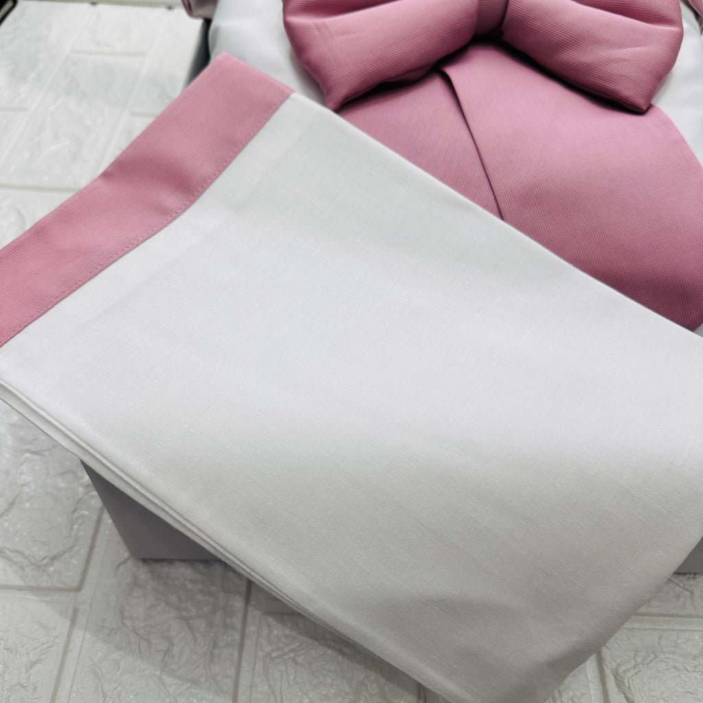 Set Completo Carrozzina Fiocco Rosa antico
