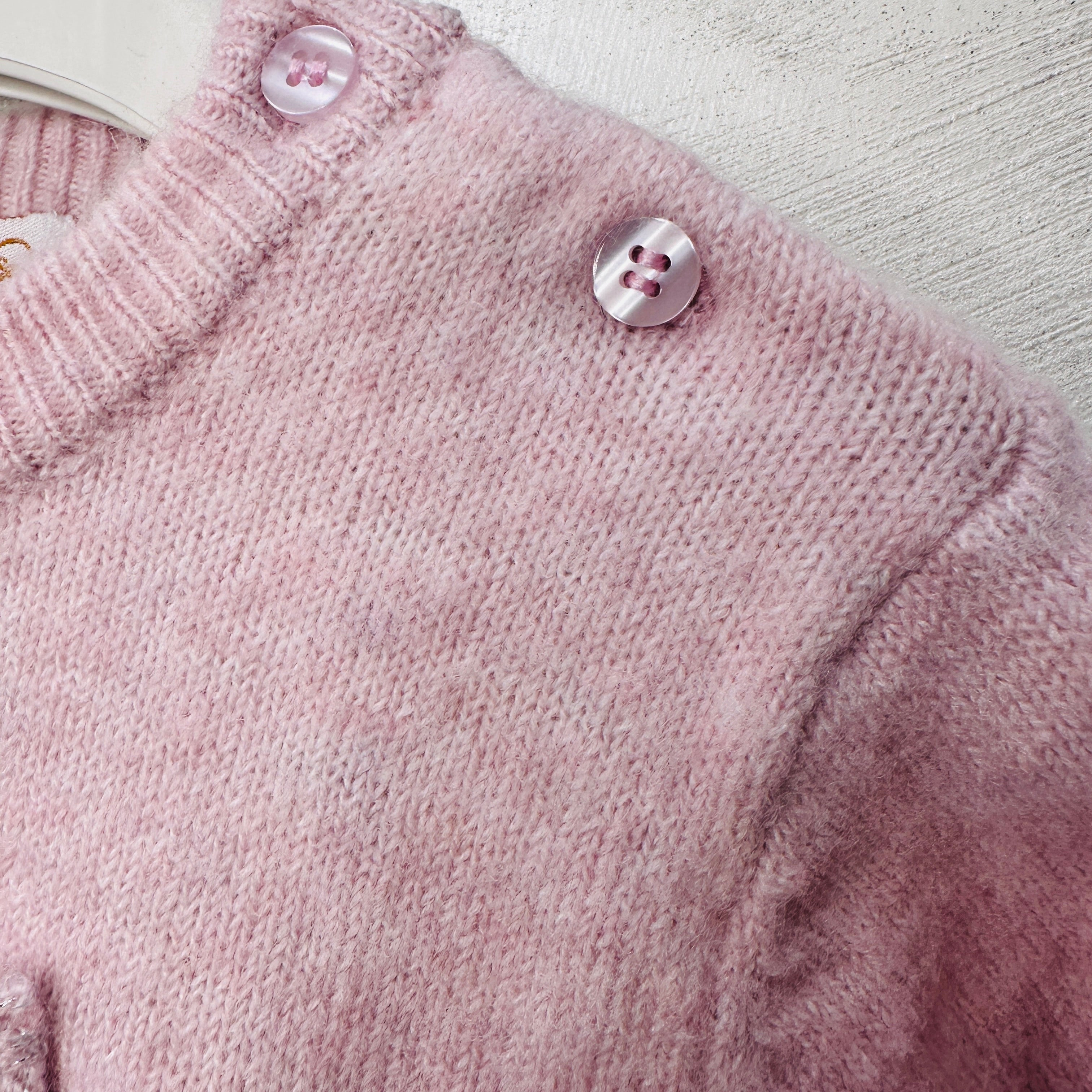 Maglioncino bimba fiocco Rosa