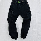 Jeans nero cargo