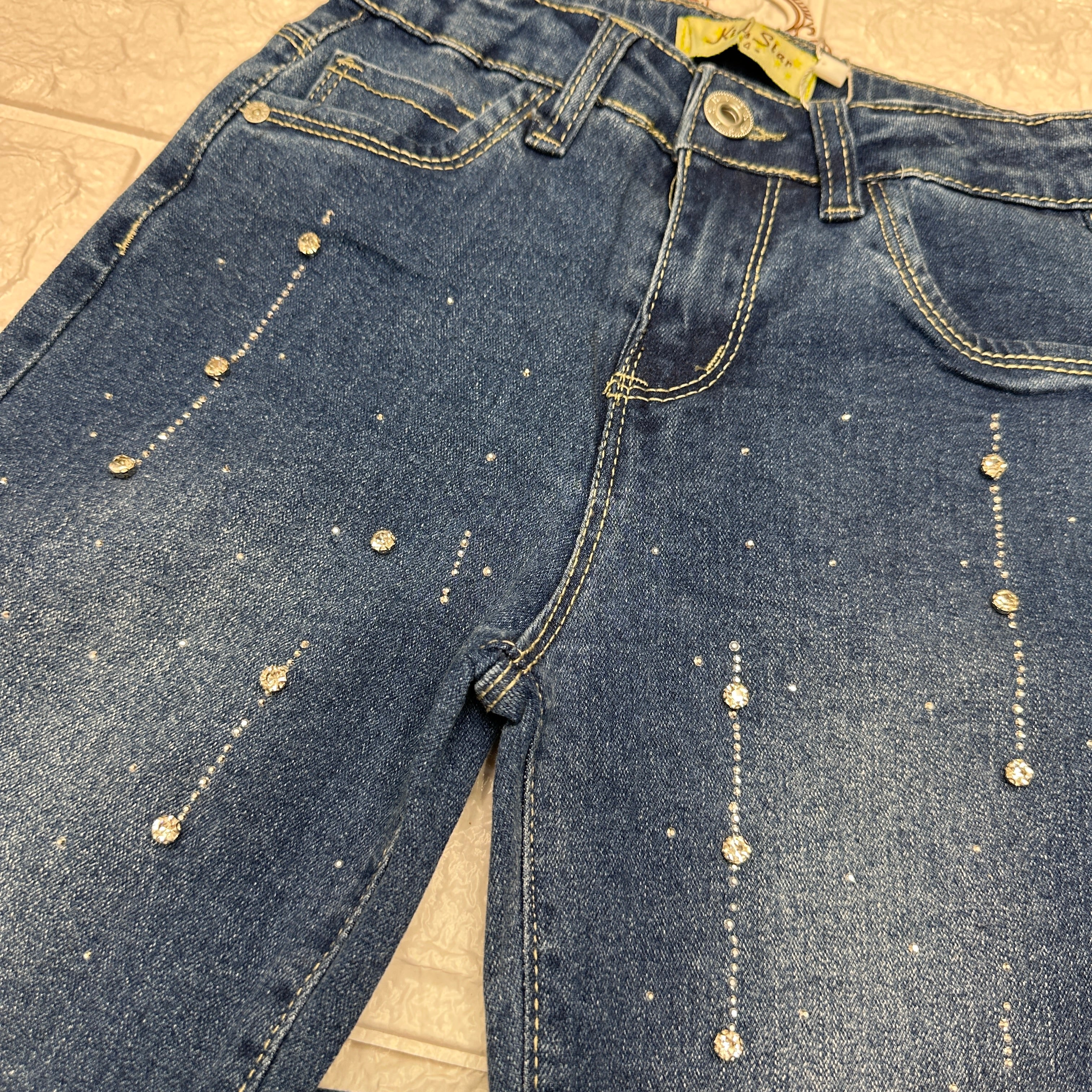 Jeans bimba brillantini PT5003