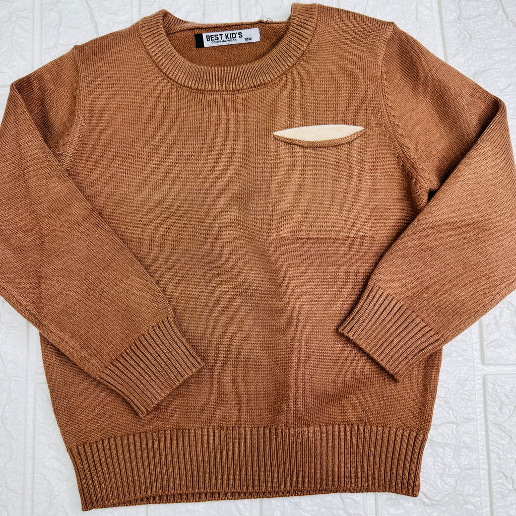 Maglioncino Marrone taschino