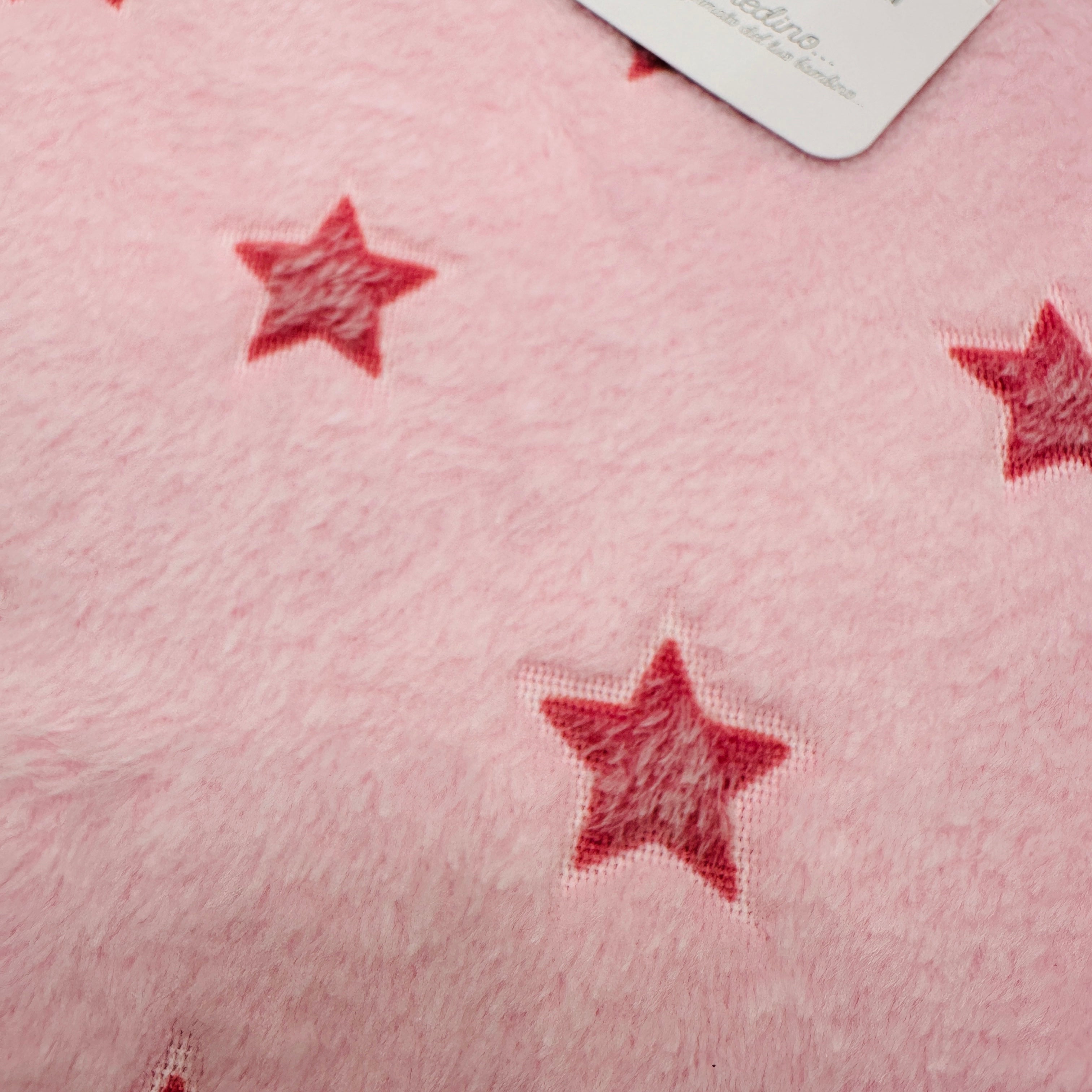 Coperta in Pile Stelle rosa
