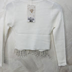 Maglioncino Bimba pendenti bianco