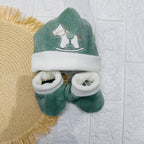 Cappello + babbucce Cavallino ciniglia  Verde
