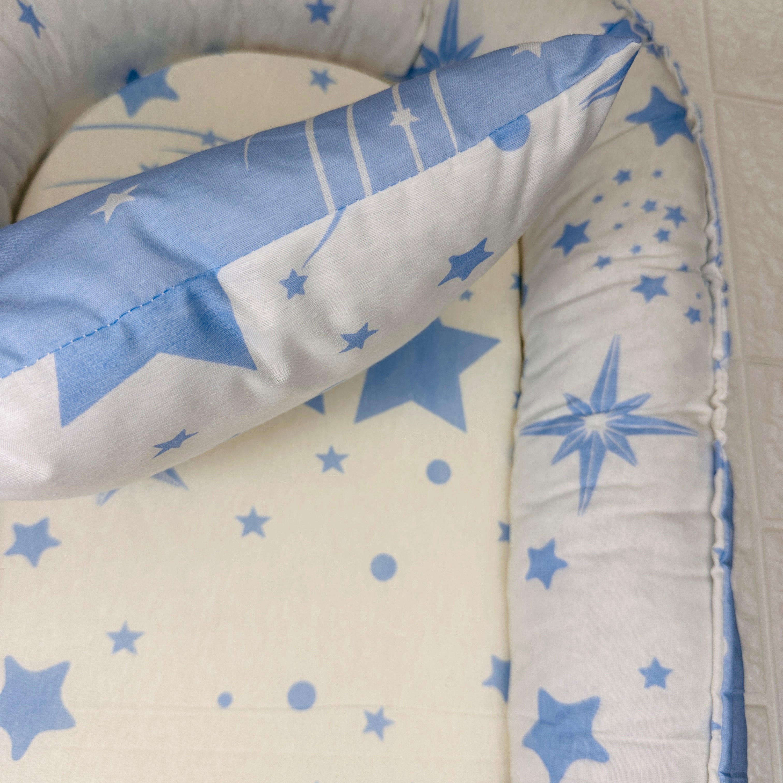 Riduttore carrozzina stelle celeste 75x46 cm