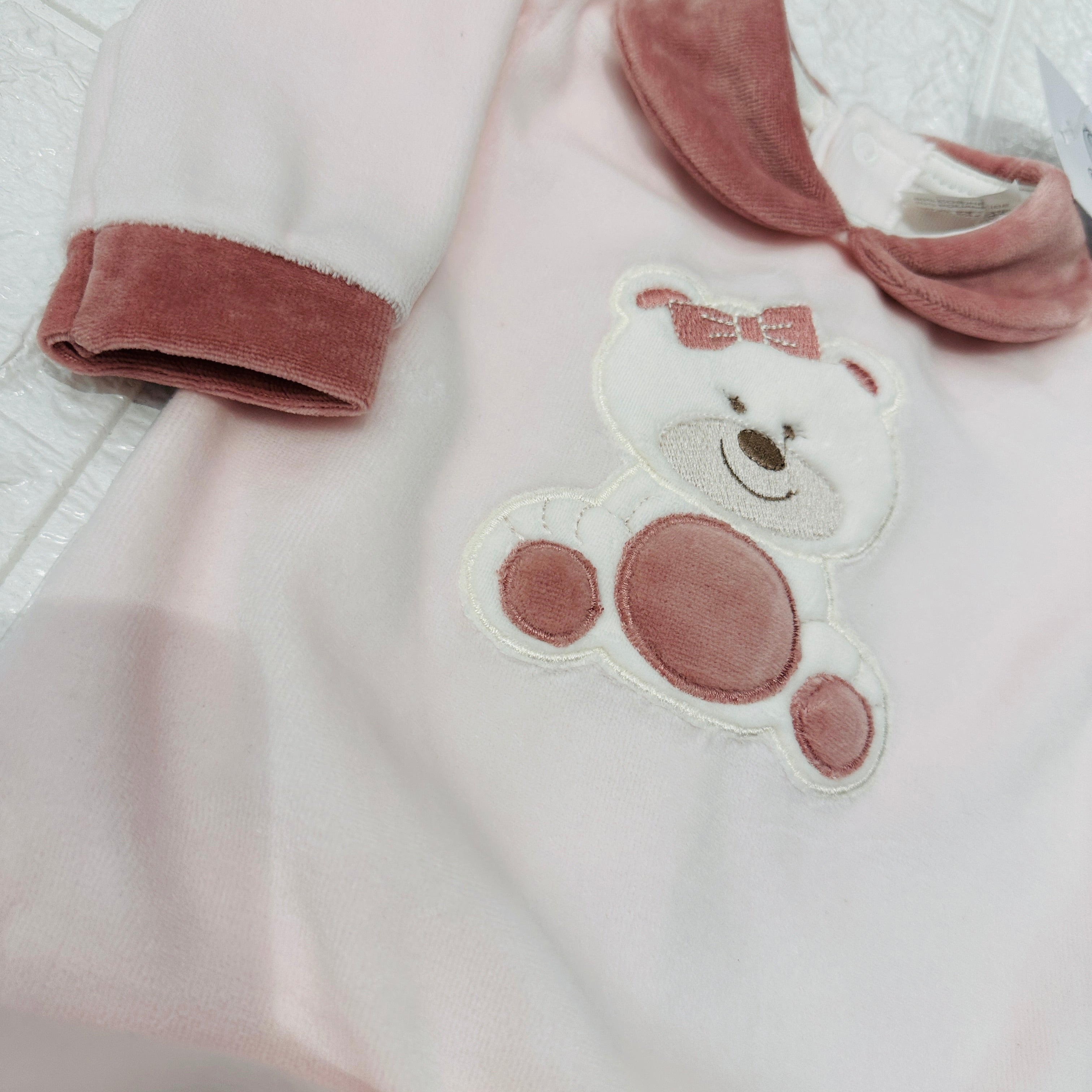 Tutina ciniglia orsetta rosa 30409