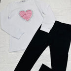 maglia e leggigs Cuore bianco