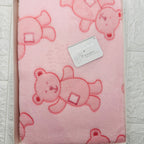 Coperta in pile Orso rosa