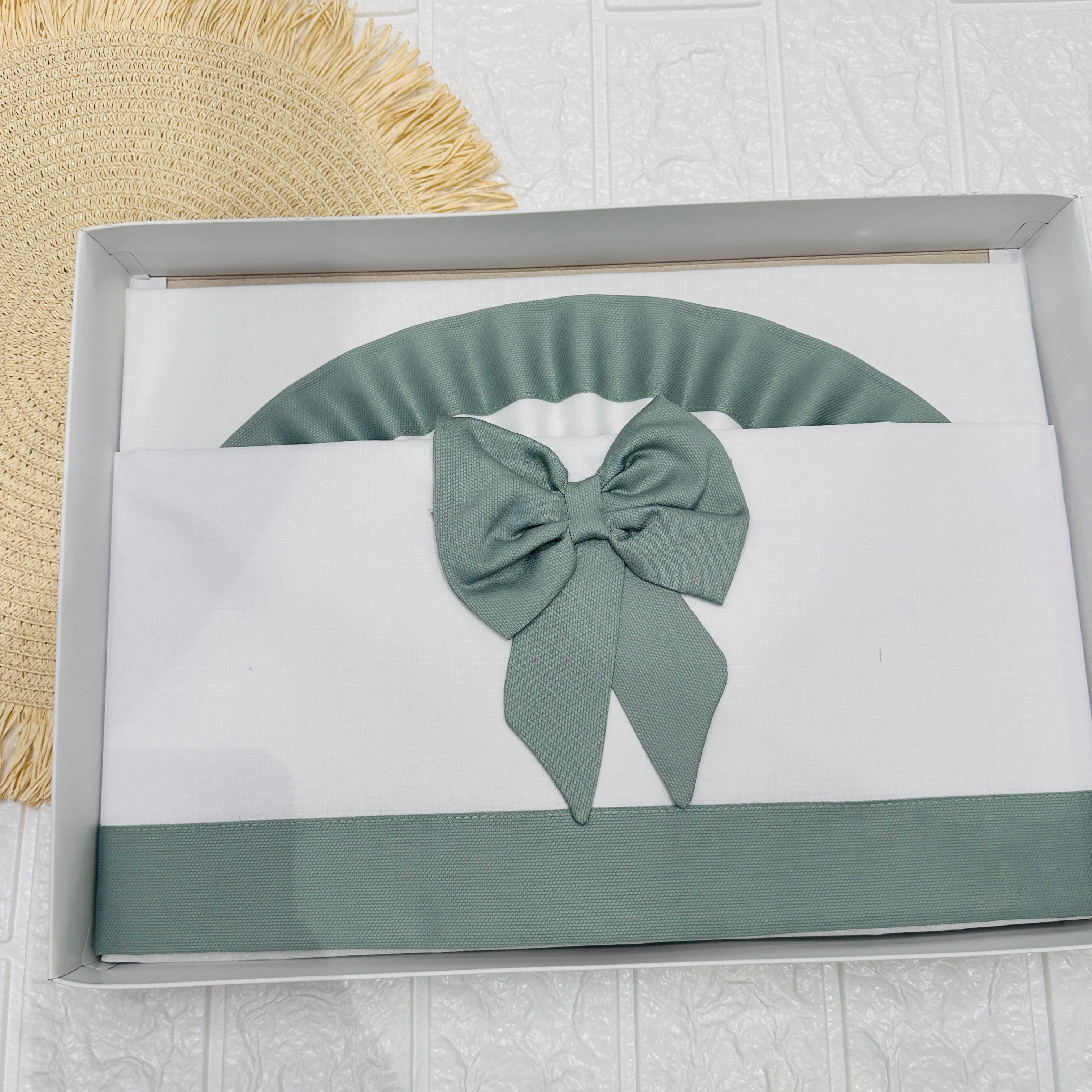 Lenzuola culla fiocco verde ART LL018104