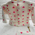Tutina ciniglia cuori rosa