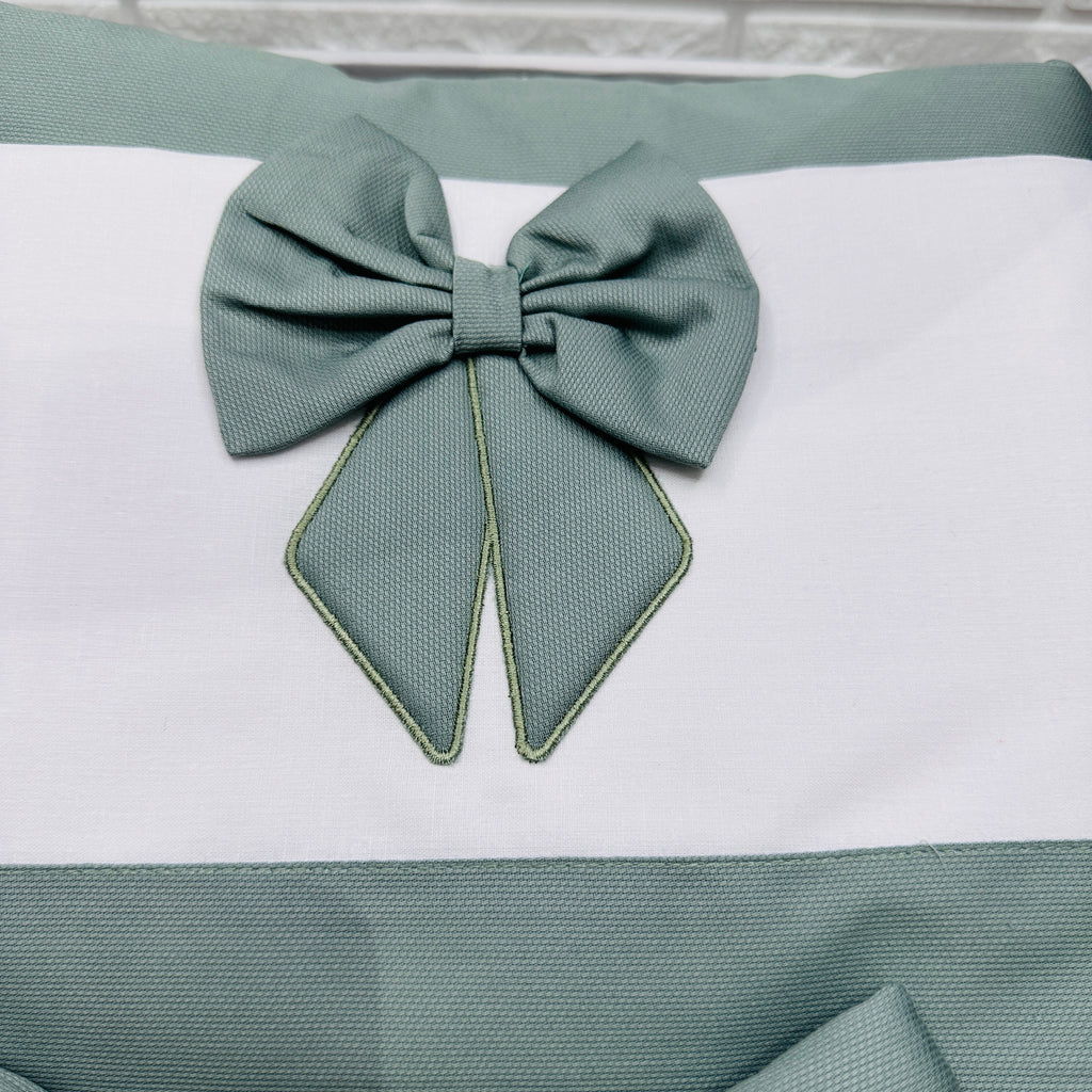 Set nascita ciniglia fiocco verde