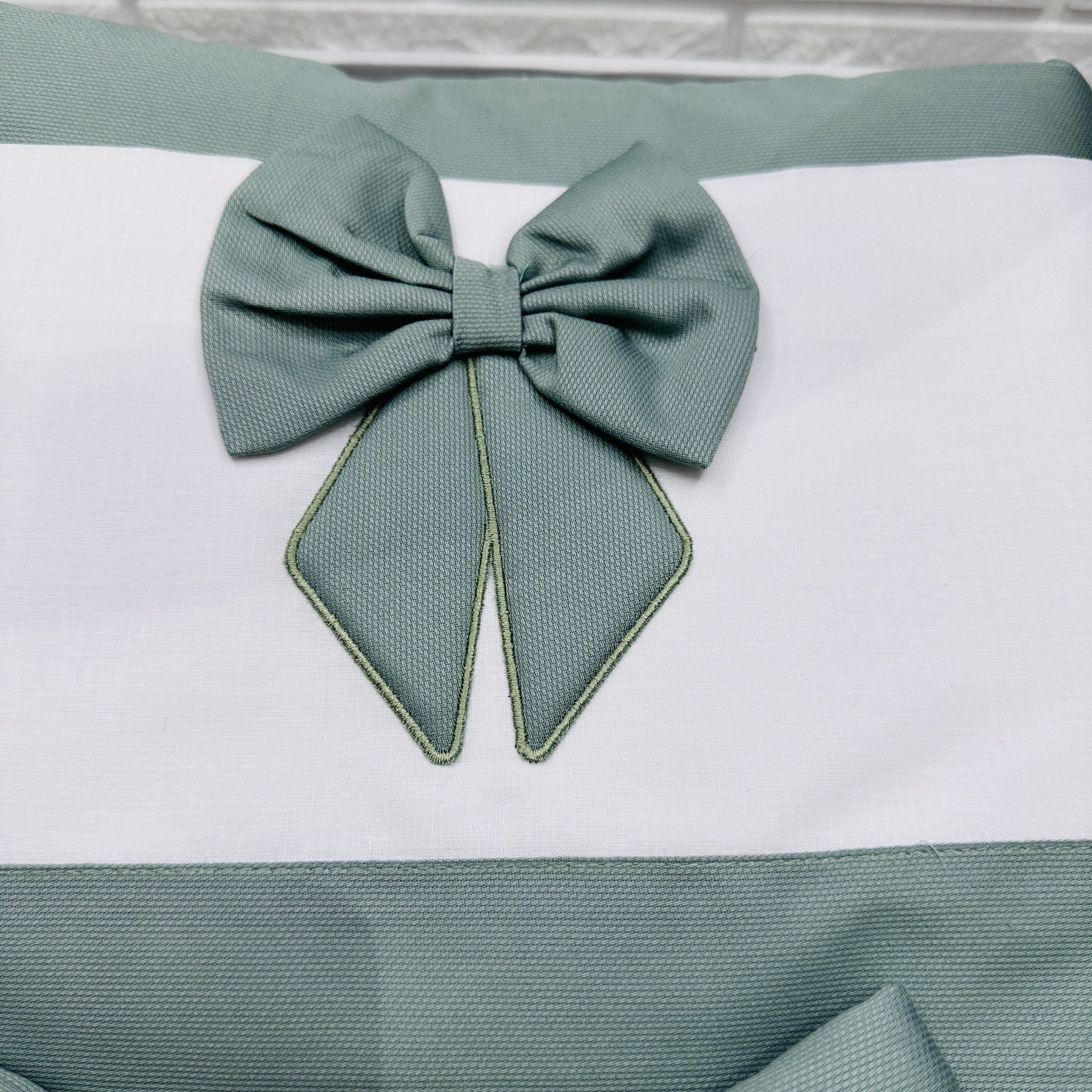 Set nascita ciniglia fiocco verde