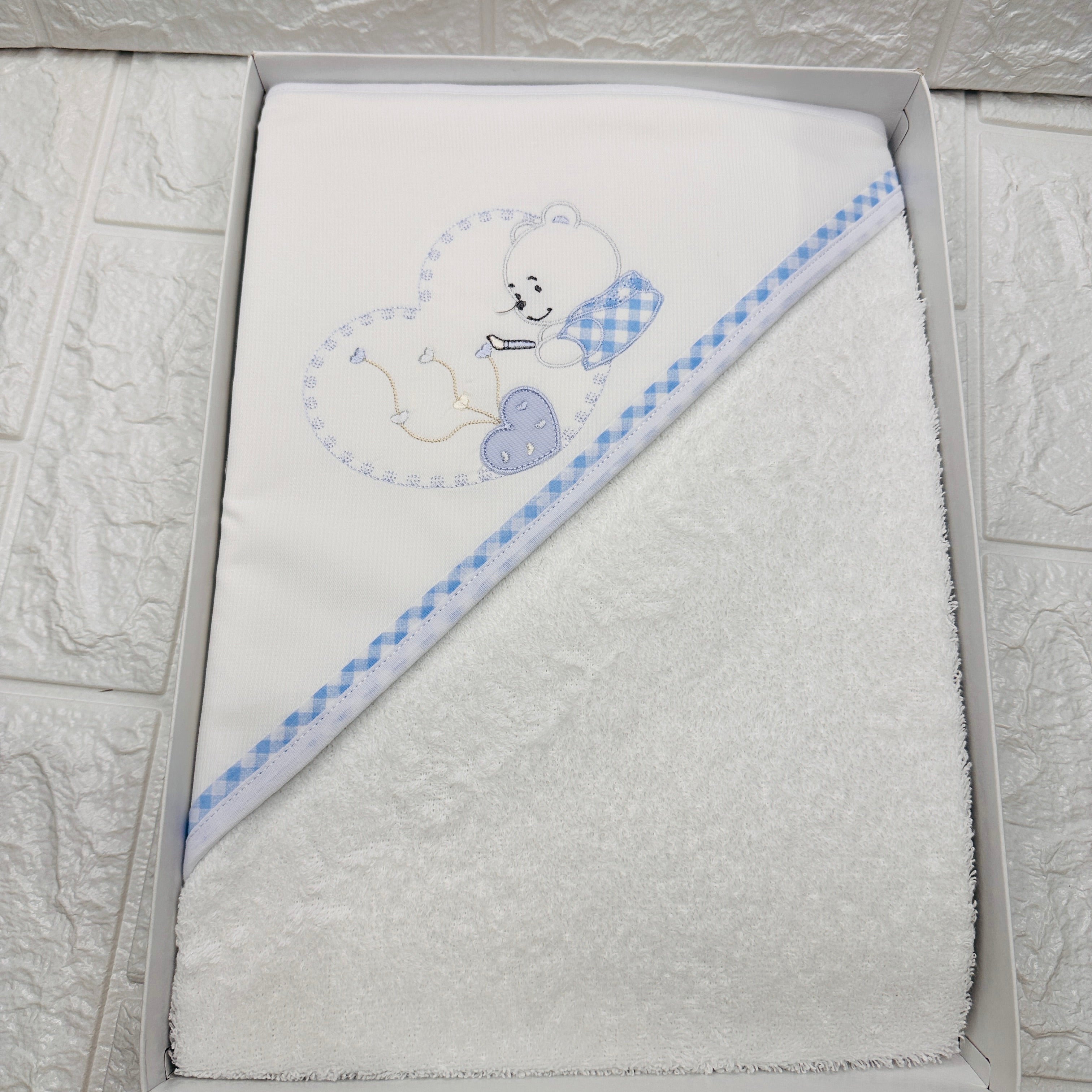 Accappatoio celeste neonato ART AT001161