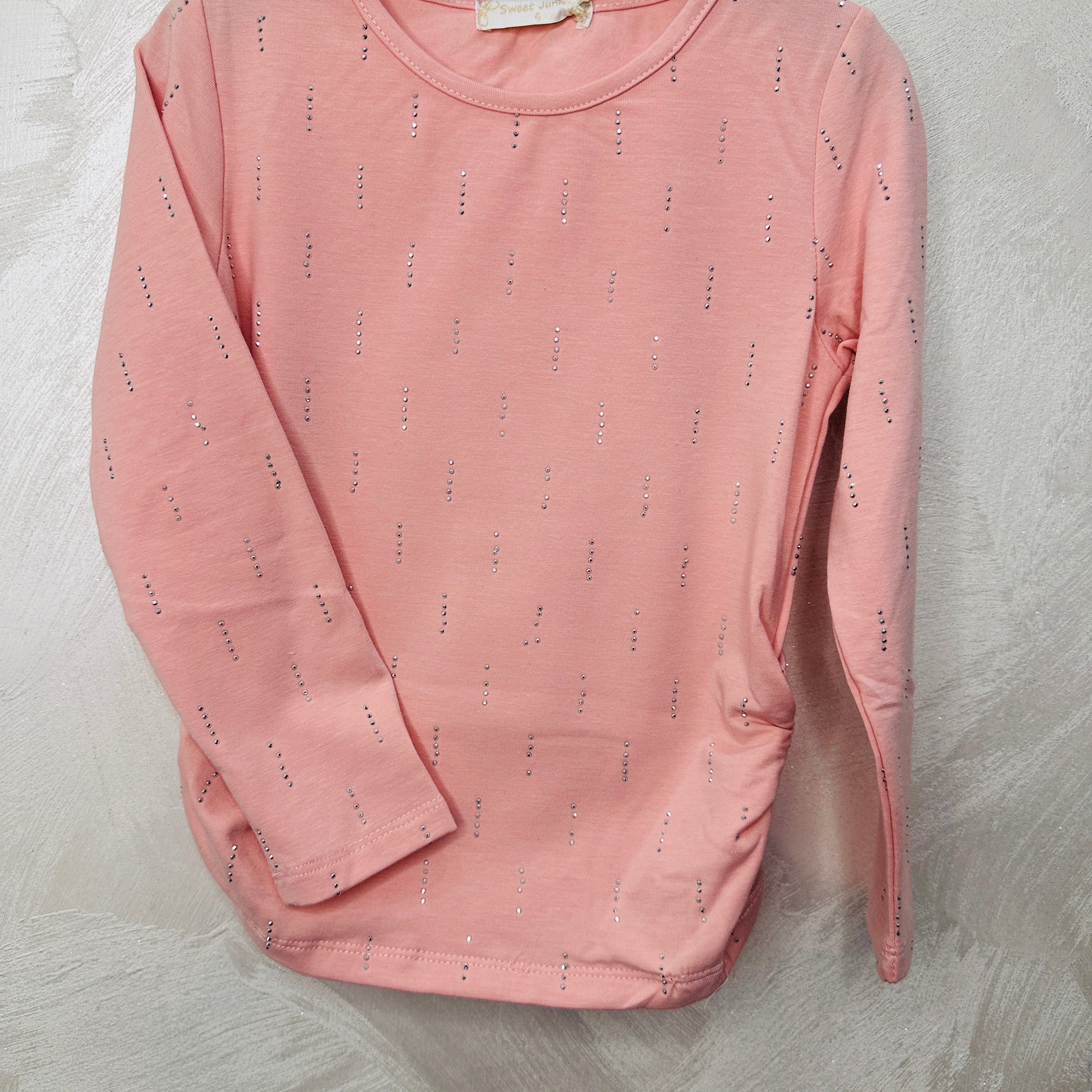 Maglia Bimba Brillantini Rosa